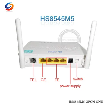 

Hot selling 50pcs Original HW HS8545M5 GPON ONU ONT HS8545M5 1GE+3FE+1voice+usb+WIFI external antenna English firmware