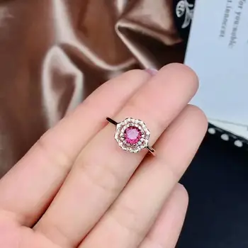 

SHILOVEM real 925 sterling silver real Natural magnalium garnet rings fine Jewelry women wedding wholesale 5*5mm jcj0505991agsm