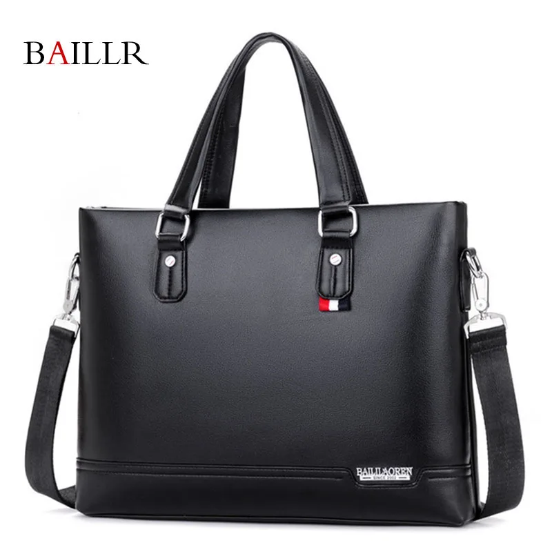 

BaiLiLaoRen Men Business Shoulder Messenger Bag Male Handbag Laptop Computer Bags Men's Fashion Crossbody PU Leather Briefcase