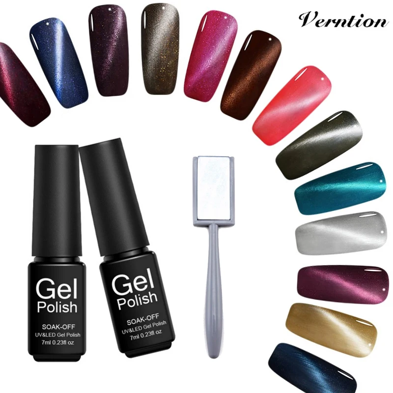 Verntion Esmaltes Permanentes магнит гель-лак для ногтей 7 мл Professional hybrid Cat средства ухода для светодио дный век Лаки ногтей Led УФ лампы гель дизайн