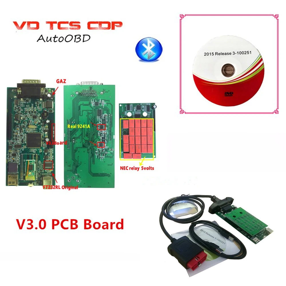 

New V3.0 PCB board for delphis VD ds150e CDP 2016R0 Free best quality with Bluetooth 2015.3 Keygen cars & Trucks Scanner