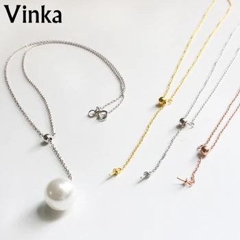 

10pcs/lot Do it yourself chain real 925 sterling chain for pearl jewelry making