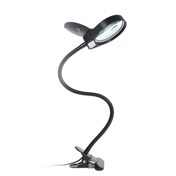 

Tomshine LED 3X/10X Magnifier Glass Lamp with Clamp Clip Dimmable Flexible Portable Table Lamp for Printing Machinery Carving