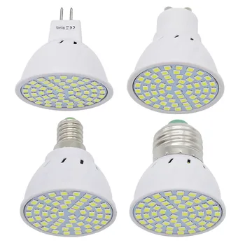 

1pcs 6W 9W 12W E27 / E14 / GU10 / MR16 220V LED Lamp Spotlight 48LED 60LED 80LED 2835 SMD Light Chandelier Replace Halogen Bulb