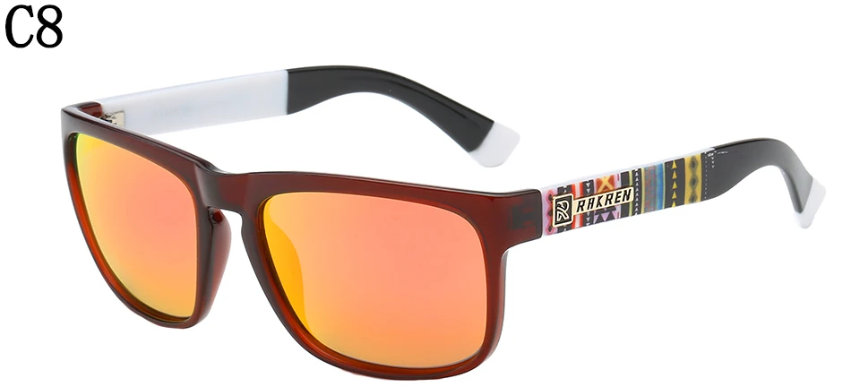 Мужские солнцезащитные очки, зеркальные, поляризационные, солнцезащитные очки для мужчин и женщин, летние, квадратные, спортивные, солнцезащитные очки, очки ночного видения, мужские, Oculos 730 - Цвет линз: C8