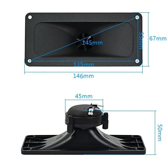 Aiyima 2pcs Tweeters Speaker 146*67MM Piezoelectric Tweeter Loudspeaker 150W Ceramic Buzzer Treble Square DIY Audio Speakers