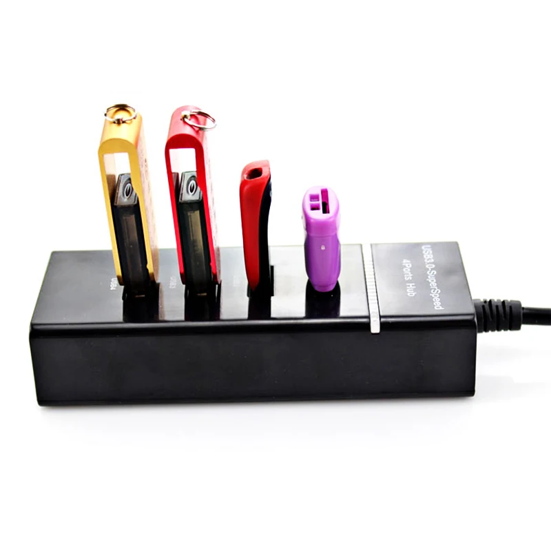 Mini USB HUB 3.0 5Gbps 4 Ports Micro USB 3.0 HUB USB Splitter Adapter Super Speed High Quality Computer Peripherals White/Black