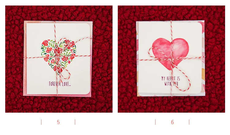 40 упаковок/партия, Набор Kawaii Forever Love мини-открытка с конвертом, веревочкой, открытки сделай сам для детей, хорошие подарки для фестиваля Рождества