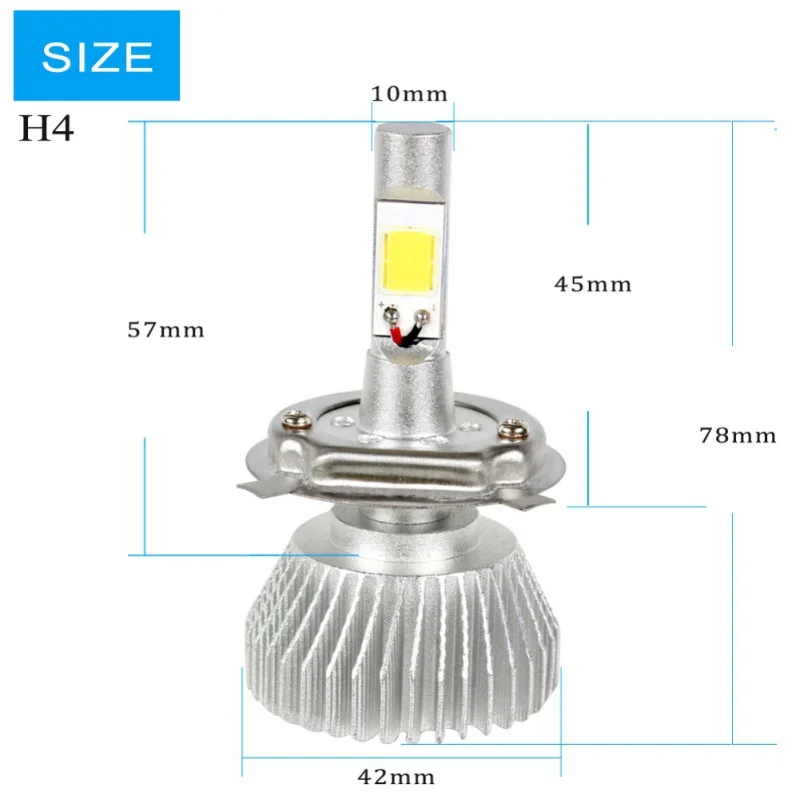 1 пара автомобиля HeadlightH1 H3 H4 H7 H13 880 9004 HB5 80 Вт 6000 К светодиодный лампы Авто внешний свет C6 автомобильных фар источник света