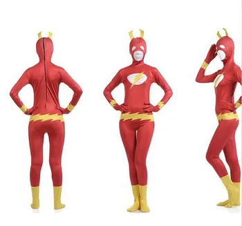 

(A5-051)Unisex Full Body The Flash Lycra Spandex Superhero Zentai Suits Halloween Costume