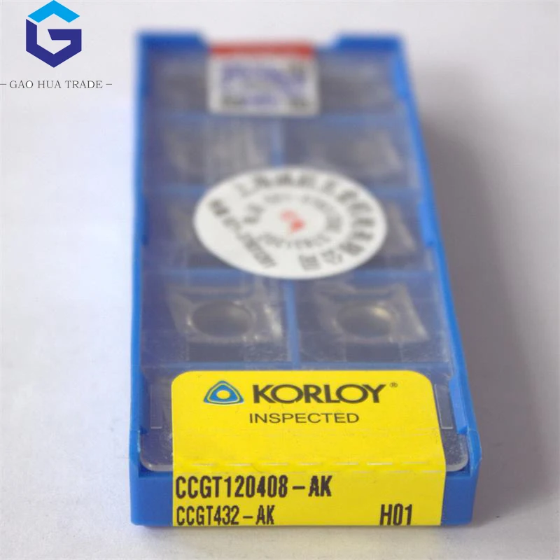 CCGT120408-AK H01 KORLOY Токарные Вставки 100% оригинальные высококачественные ножи для