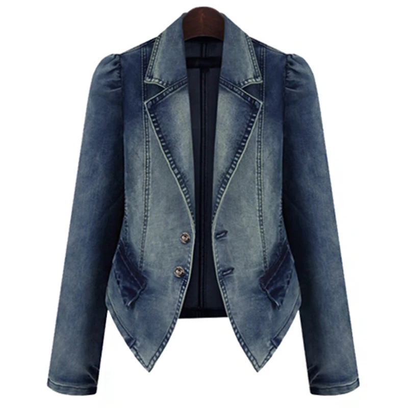 jaqueta jeans feminina tipo blazer
