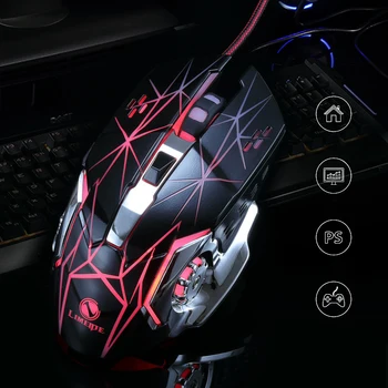 

Professional gamer Gaming Mouse 3200DPI Adjustable Wired Optical LED Computer Mice USB Cable Mouse for laptop PC