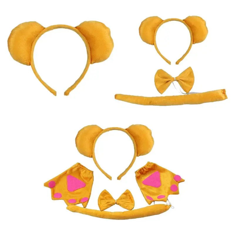

Baby Kids Performance Hair Accessories Set Bear Ears Animal Tiara Headband Adult Masquerade Headbands Props