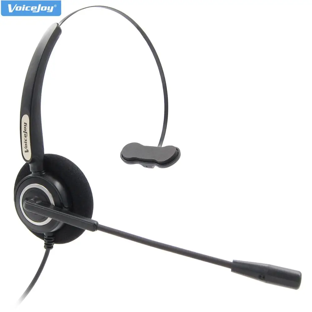 Hands free Call Center Noise Cancelling Corded Monaural Headset