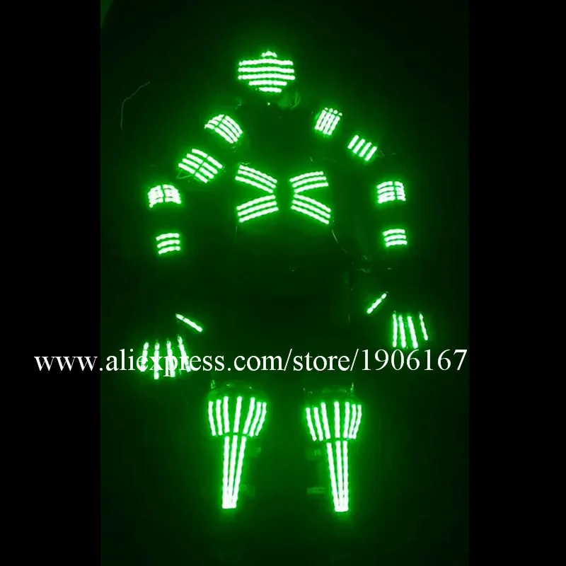 Fashion LED Armor Light Up Jackets Costume Glove Glasses Led Outfit Clothes Led Suit For LED Robot suits5