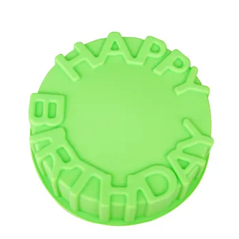 

Round Baking Cake Pan Mold Happy Birthday Letters Embossing Craft DIY Decorating Tool Kitchen Accessories Baking Pastry Tool
