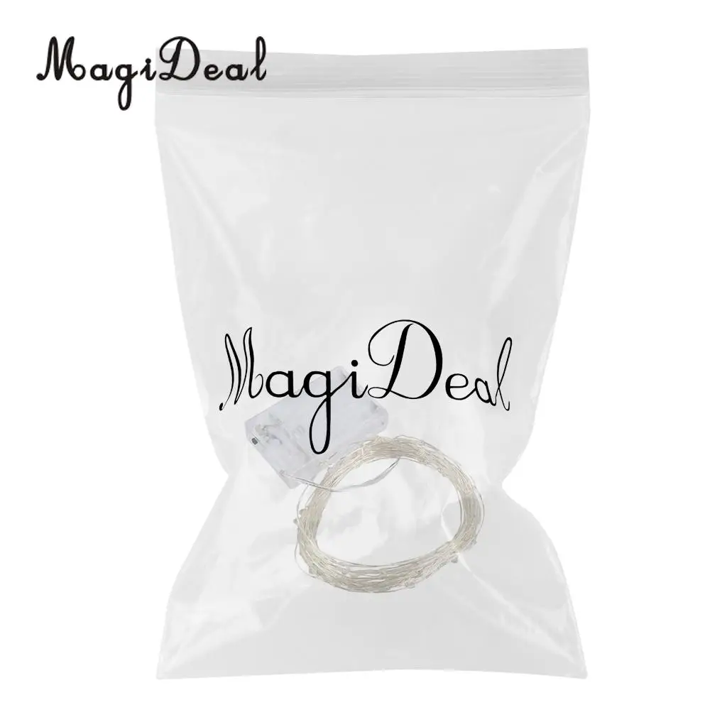 MagiDeal 20 Little LED Light String with Battery Operated  Ligthing Chain Fairy Strings Home Kids Room Party Decor Warm White