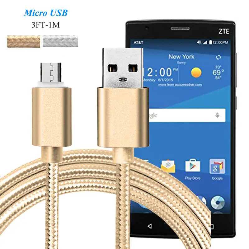 Micro USB Sync & Charger Cable for ZTE Blade S7 V2 A1 A475 A465 A570 X9 X5 X3 /Small Fresh 3