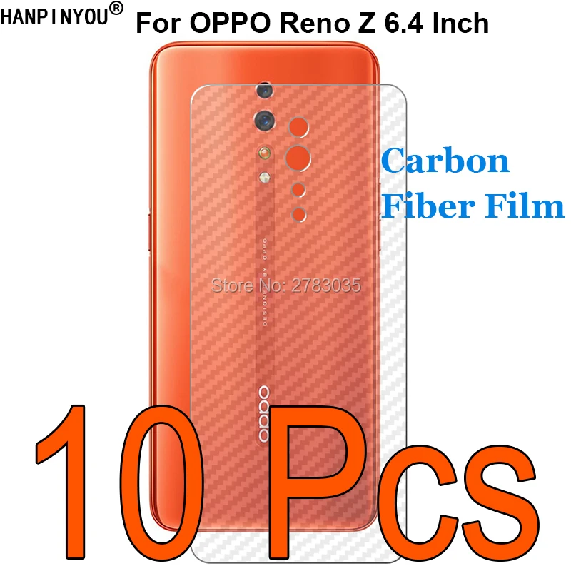 

10 Pcs/Lot For OPPO Reno Z 6.4" Durable 3D Anti-fingerprint Transparent Carbon Fiber Back Film Screen Protector