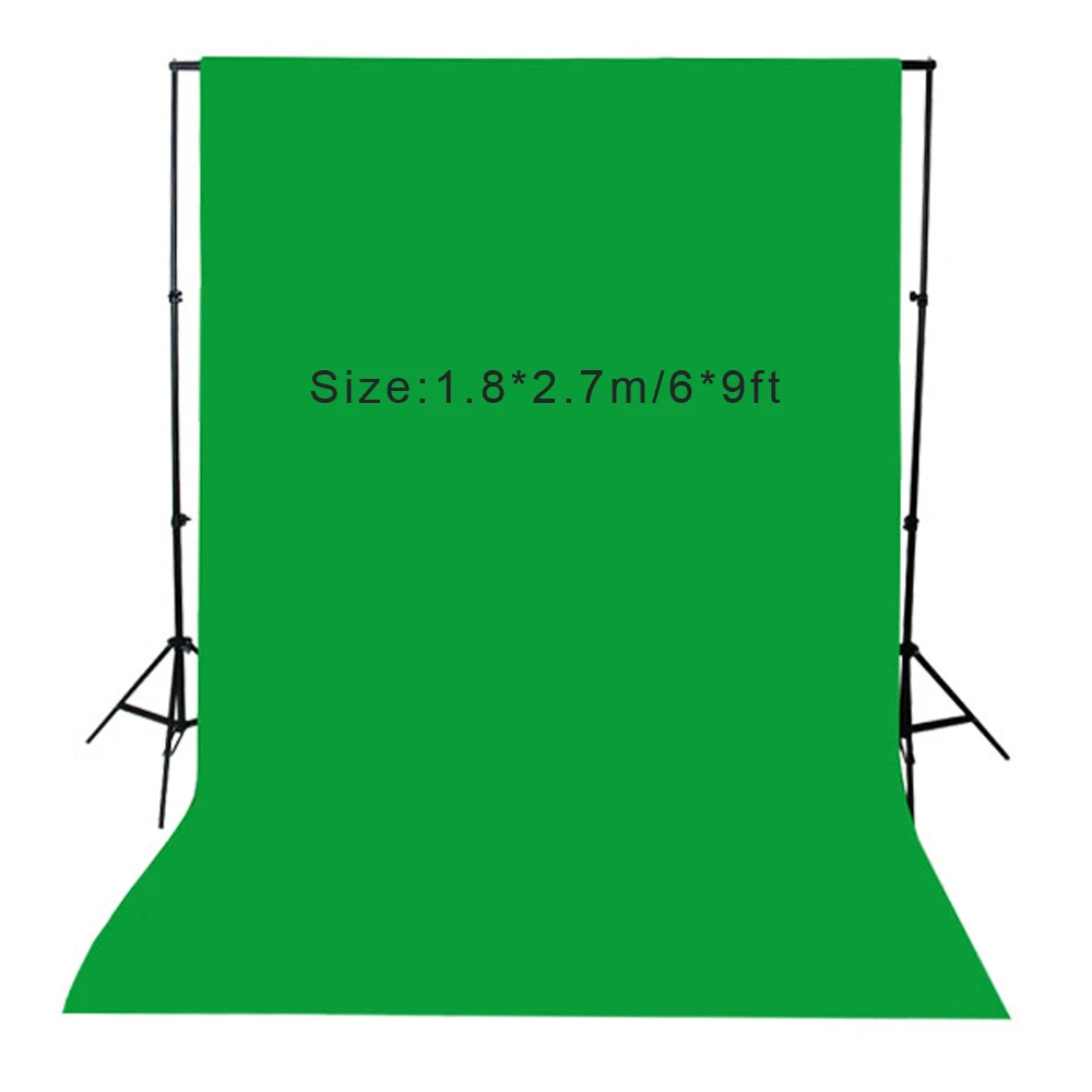  Ships From France Photo Background 1.8 * 2.7m / 6 * 9ft Photography Backdrop Muslin Cotton Video Lighting Studio Green Screen 