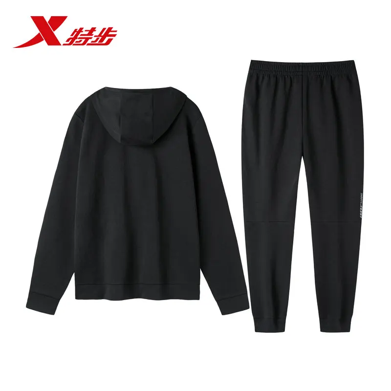 881329969220 2 piece set Xtep men running suit jacket and pants breathable elastic men sport suit
