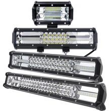 7D 5 12 16 20 Inch Auto Car LED Work Light Bar Triple Row Spot Flood