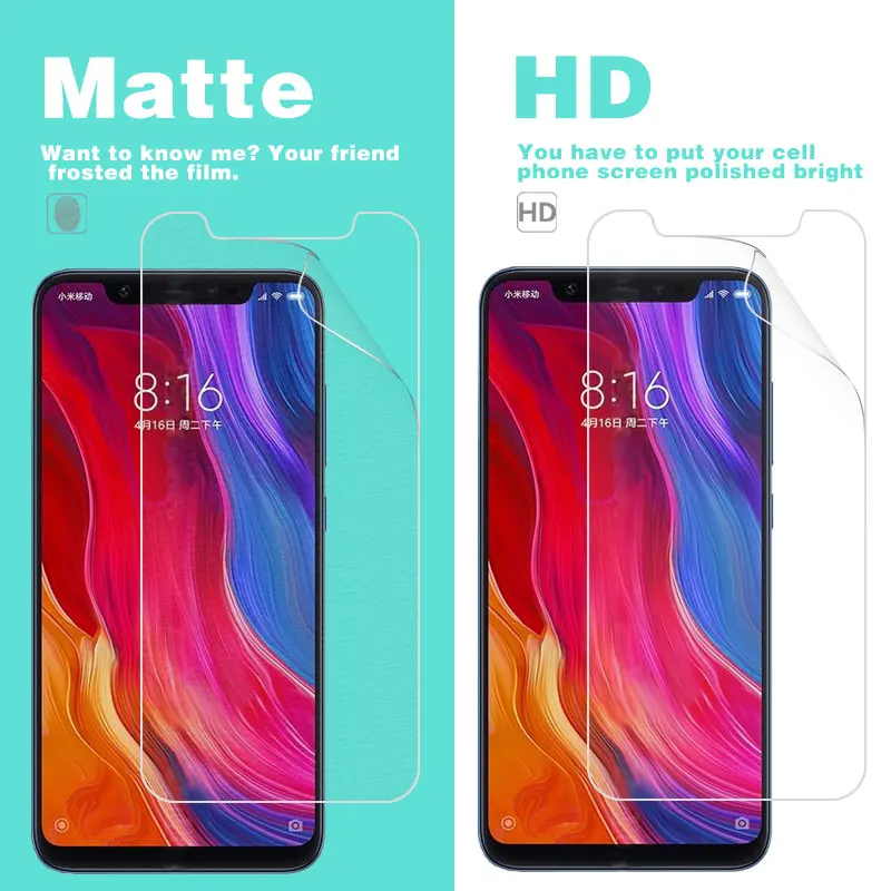 HD прозрачная глянцевая пленка для Xiaomi Mi 8 6 21 in Mi8 матовая против отпечатков