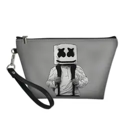 NOISYDESIGNS дизайнерская косметическая сумка для женщин Marshmello функциональные путешествия маска DJ Организатор Box Макияж сумка несессер комплект