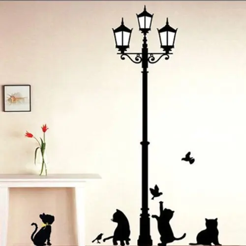 Animal Sticker Mural Silhouette chat