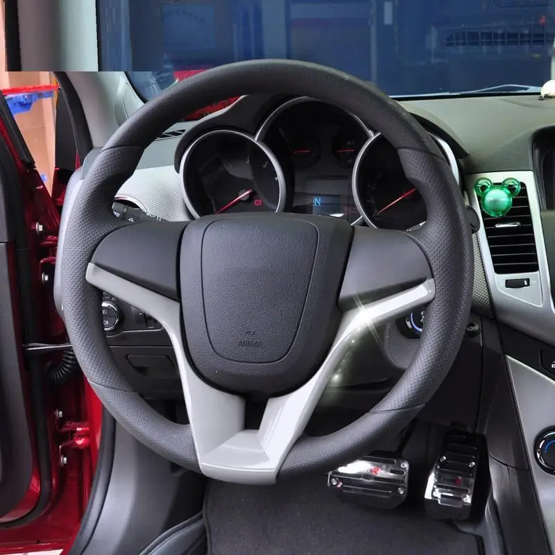 

Steering wheel automobile upgraded car styling sticker strip bright sequins covers protecter 15 16 17 FOR Chevrolet Cruze