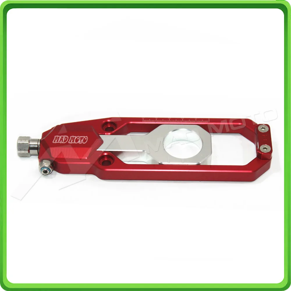 Motorcycle Chain Tensioner Adjuster for SUZUKI GSXR600 GSXR750 GSX-R GSXR 600  750 2011 2012 2013 2014 2015 2016 Red & Silver (7)