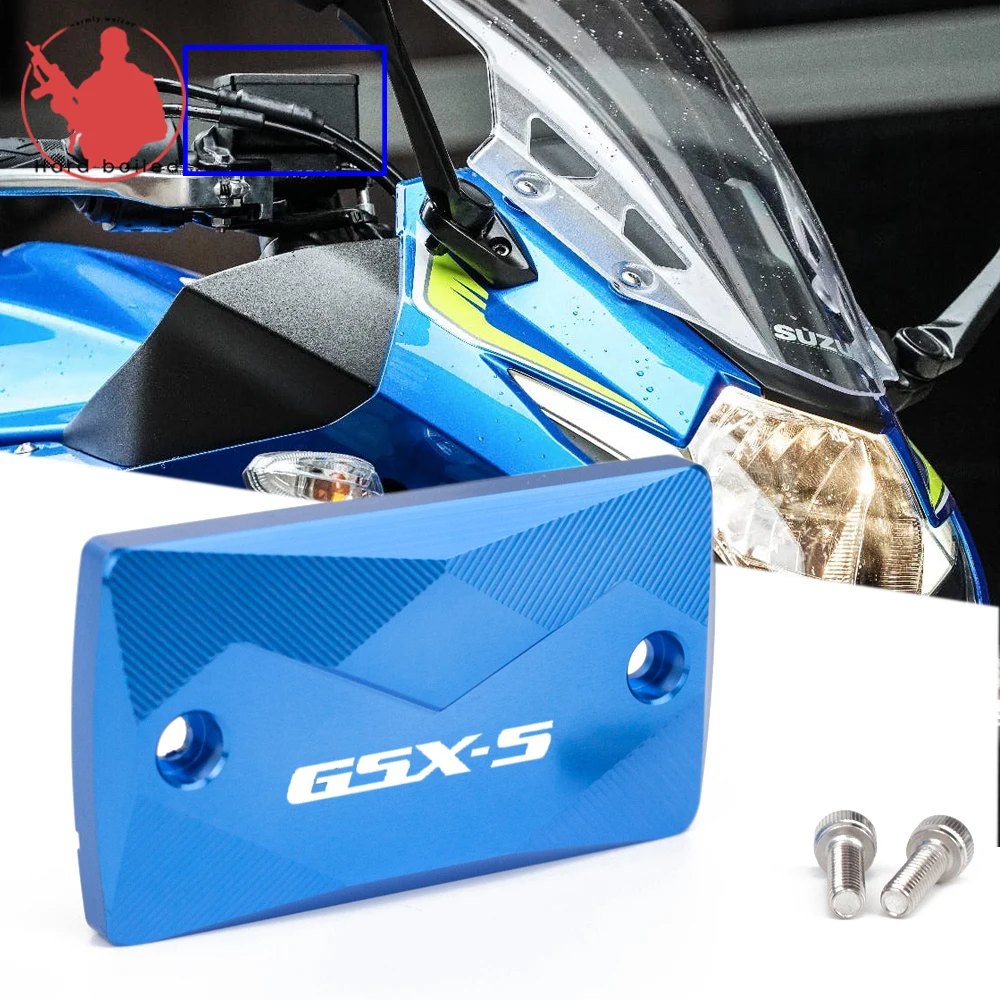 

With GSX-S750 Logo CNC Motorcycle Accessorie Front Brake Fluid Reservoir Cap Cover Protection For SUZUKI GSXS 750 2016-2018