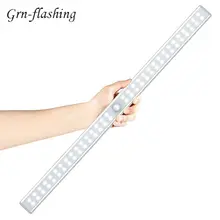 20/36/64LEDs PIR Motion Sensor LED Under Cabinet Light USB chargeable Closet Night Light for Wardrobe Toilet Kitchen home lamp