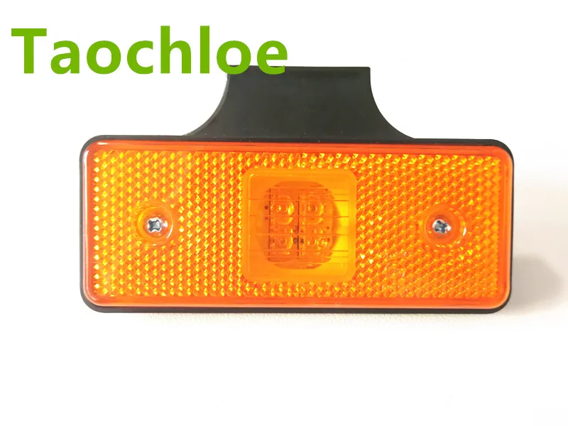 

10X 12v - 24v Amber Clearance Side Marker Indicator Light 4 LED For Boat Trailer Truck Bus Signal lights to turn on the lights