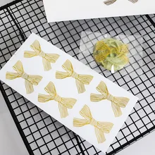 180 шт./лот золотым бантом DIY декоративные стикеры декоративная наклейка герметизирующий ярлык выпечки посылка торт украшения наклейки