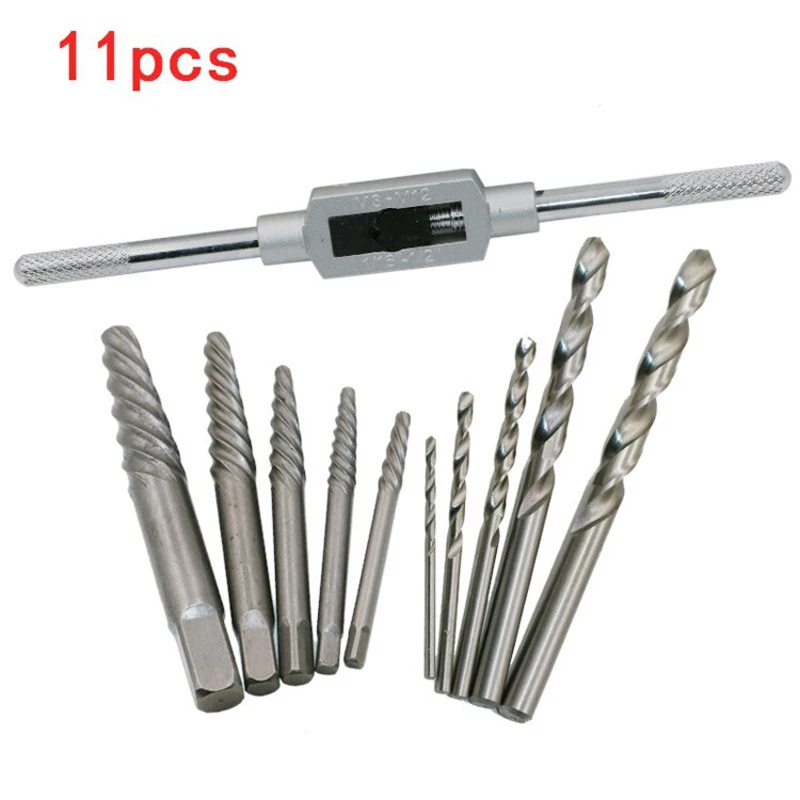 11pcs broken breakage heads screw extractors wood bolts remover extract