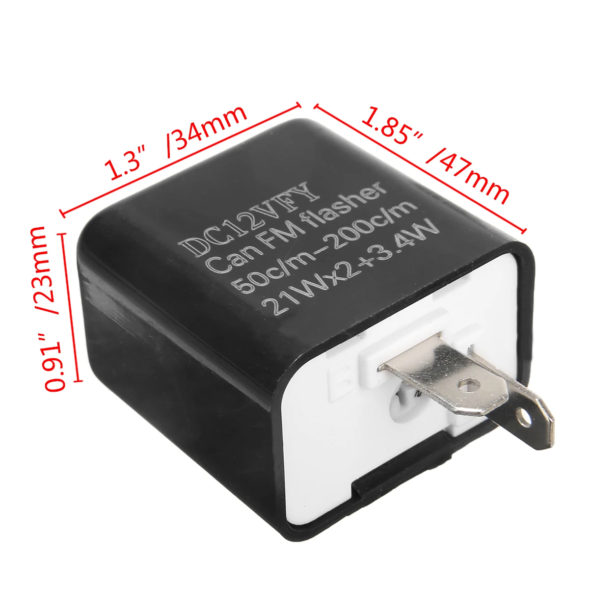 1PC 12V 2 Pin Motorcycle Adjustable Flashing Flasher Relay LED Turn Signal Indicator Light Rate Control For Scooter ATV
