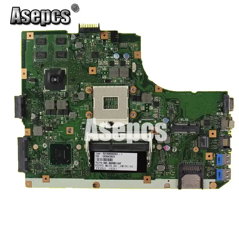 Asepcs кабель+ K55VD материнская плата для ноутбука ASUS K55VD K55A A55VD F55VD K55V K55 Тесты материнская плата Поддержка для I3 I5 Процессор