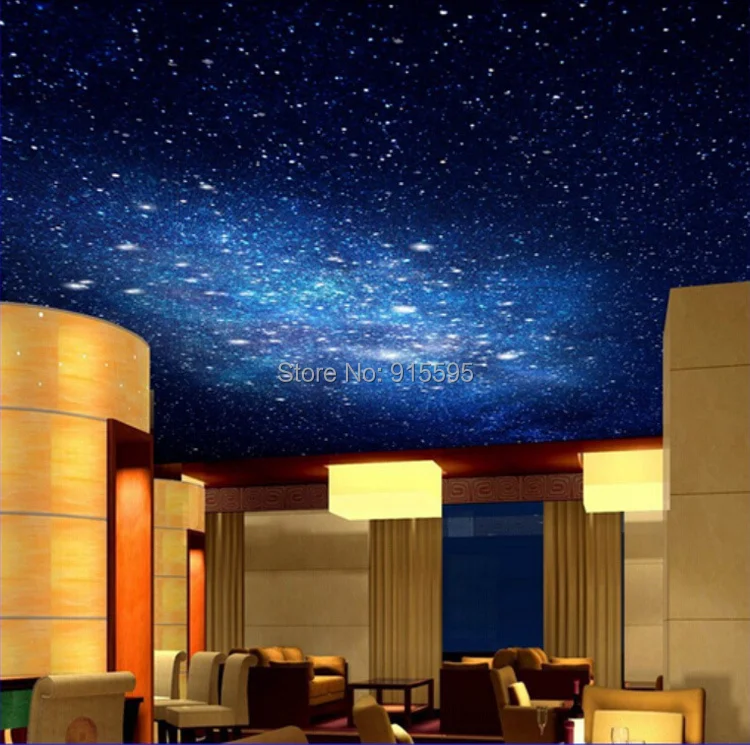 Custom Murals 3D Star Nebula Night Sky Wall Painting Ceiling Smallpox Wallpaper Bedroom TV Background Galaxy Theme Wallpaper