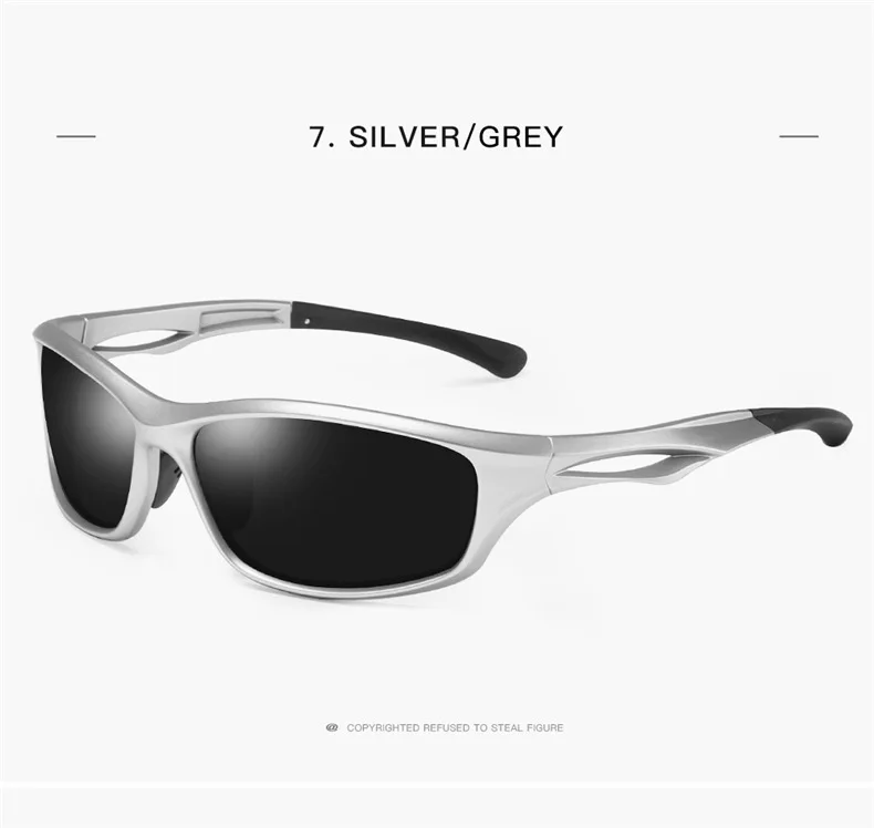 Для мужчин спортивные солнцезащитные очки TR90 рамка Рыбалка очки Открытый Драйв Верховая езда Кемпинг Гольф Ночное видение очки с Чехол - Цвет: 7
