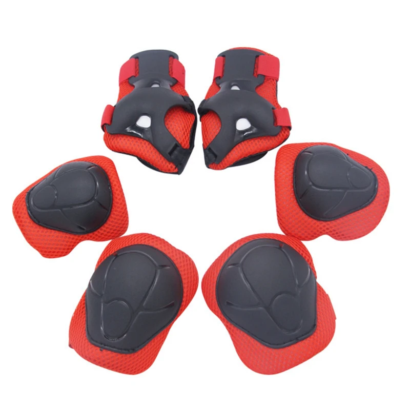 

LOCLE 6pcs/Set Children Protective Patins Set Knee Pads Elbow Pads Wrist Protector Protection For Scooter Cycling Roller Skating