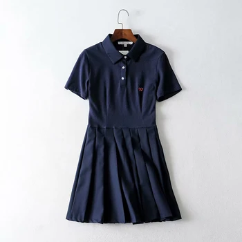 

Button Women Summer Mandarin Lace-up Thin ribbed short sleeve denim look Mini Dress Top Fashion 2019 Sexy Casual Dress