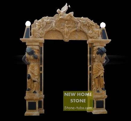 Marble Statue Door Surround Vintage Unique Magnificent Victorian