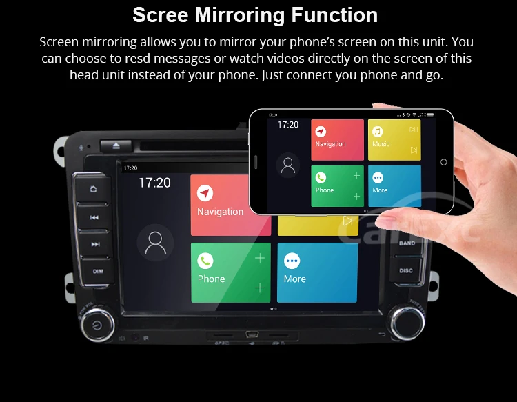 Excellent 7 Inch Android 9.0 2 Din Car DVD Player For VW Golf Tiguan Skoda Fabia Rapid Seat Leon Skoda CANBUS Wifi GPS BT USB Radio 16