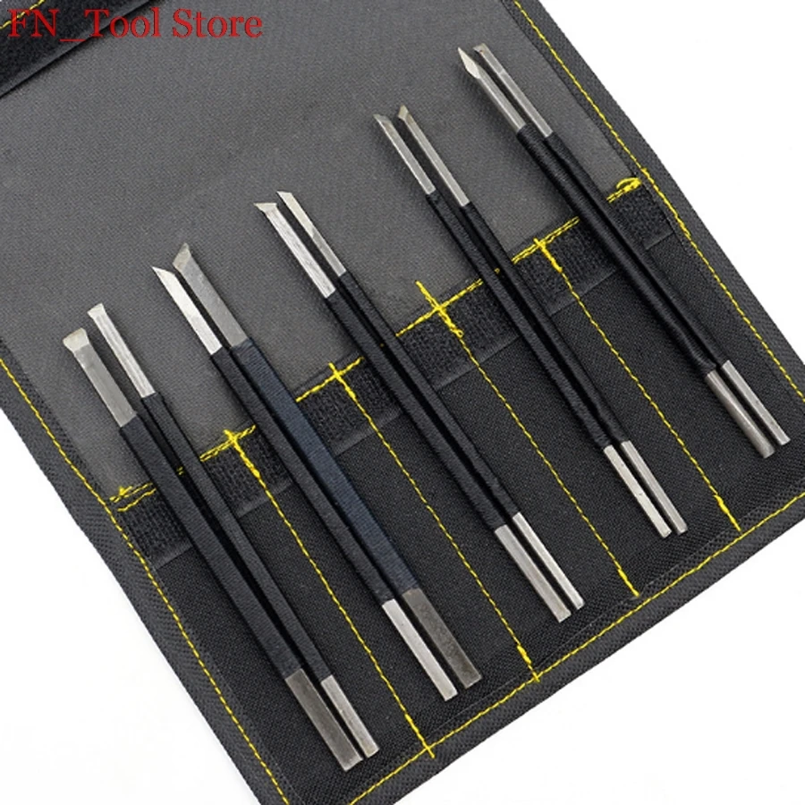 10 pcs. High quality Knife Stone Engraving Print Seal Tools Burin Woodworking Kit | Инструменты