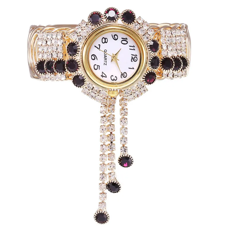 Khorasan модные часы из сплава металлов креативный браслет с бахромой кварцевые часы модели часы с кварцевым механизмом бесшумные часы для женщин relogio WD