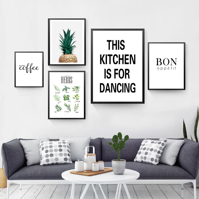 Us 2 42 56 Off This Kitchen Is For Dancing Quote Wall Decor Canvas Prints Coffee Art Pictures Posters Fg0096 In Painting Us 2 42 56 Off This Kitchen Is For Dancing Quote Wall Decor Canvas Prints Coffee Art Pictures Posters Fg0096 In Painting
