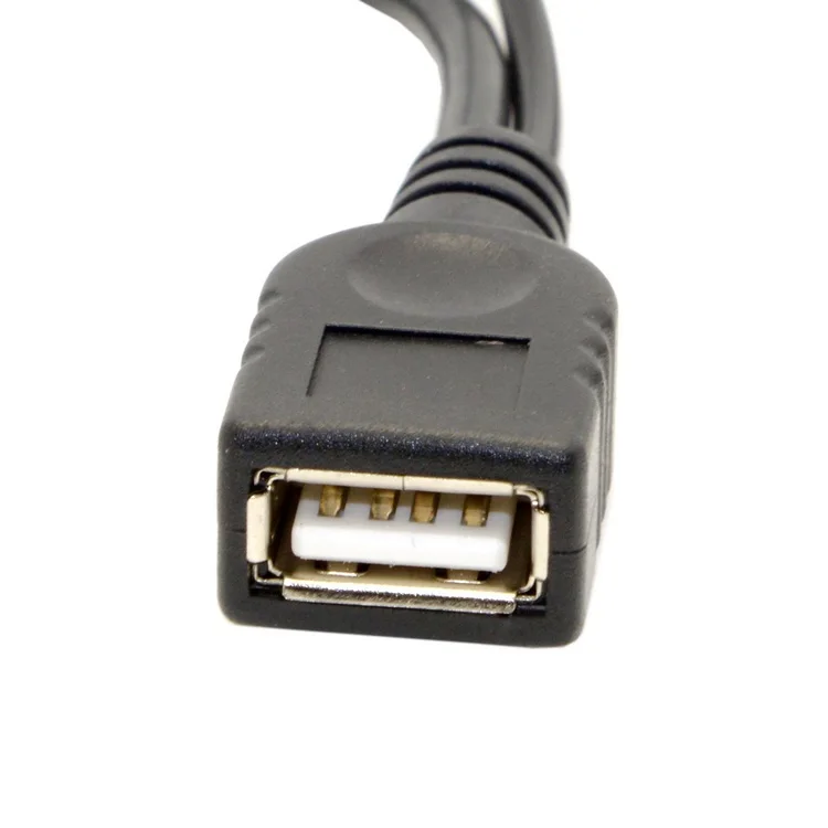 USB-C USB 3.1 C 타입 수 커넥터 암 OTG 데이터 케이블, 엑스트라 전원 케이블 포함, 20cm