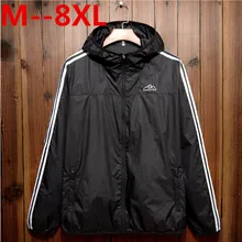 Plus größe 10XL 9XL 8XL 6XL 5XL 4XL 2017 Neue Heiße verkauf Mann Mit Kapuze Dünne Jacken Männlich Hoodie Wasserdichte Dünne Windjacke große größe